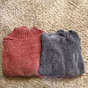 Chunky Ribbed Crewneck Sweaters